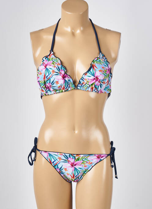 Chiloți de baie albastru MISS CARAÏBES femeie