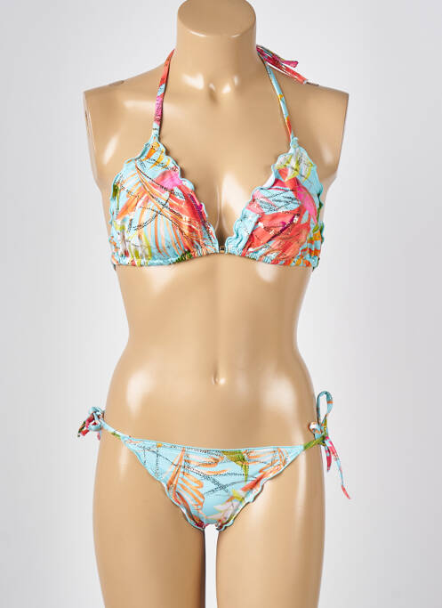 Chiloți de baie albastru MISS CARAÏBES femeie