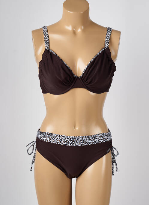 Costum de baie din două piese maro MISS CARAÏBES femeie