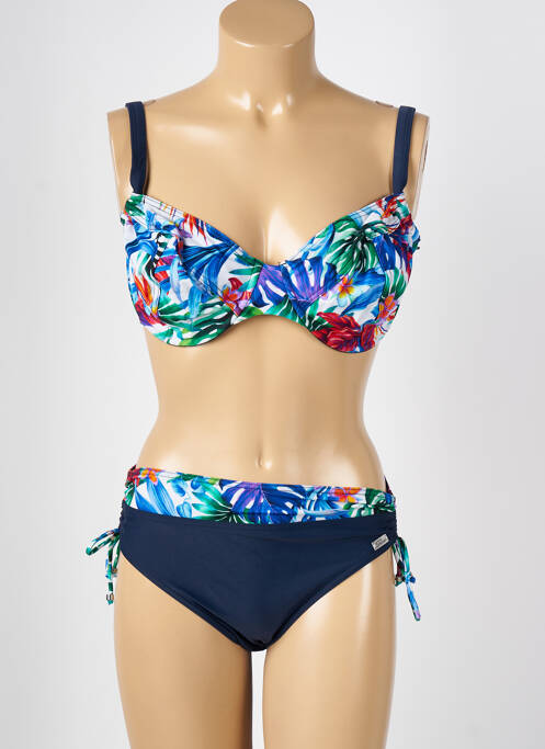 Costum de baie din două piese albastru MISS CARAÏBES femeie