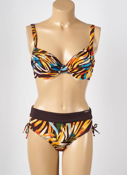 Costum de baie din două piese maro MISS CARAÏBES femeie