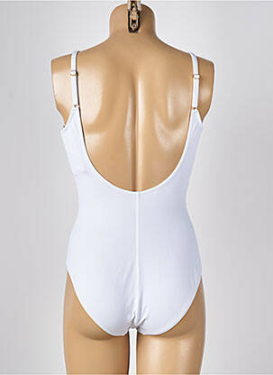 Costum de baie dintr-o singură piesă elasticitate top sutien modelat alb MISS CARAÏBES femeie