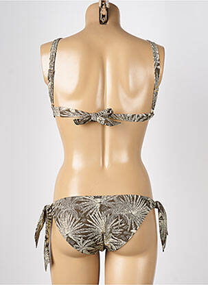 Costum de baie din două piese elasticitate top sutien modelat maro KIWI femeie
