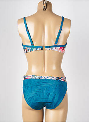 Costum de baie din două piese elasticitate sutien cupe întregi cu decolteu înalt albastru LOLITA ANGELS femeie