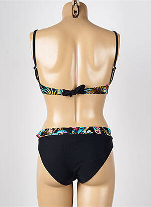 Costum de baie din două piese elasticitate top bentiță negru MISS CARAÏBES femeie