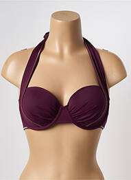 Sutien de costum de baie bretele elastice sutien balconet cu decolteu înalt violet BLUELOBSTER femeie