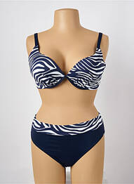 Costum de baie din două piese elasticitate top sutien modelat albastru MISS CARAÏBES femme