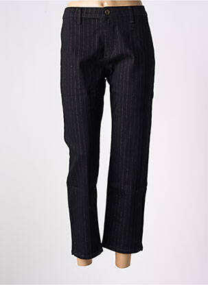 Pantalon chino țesătură poplin mărime normală negru PAKO LITTO femeie
