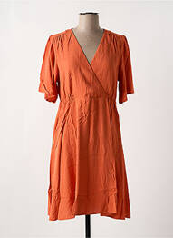 Rochie midi mâneci 3/4 mâneci 3/4 portocaliu LOLA ESPELETA femme
