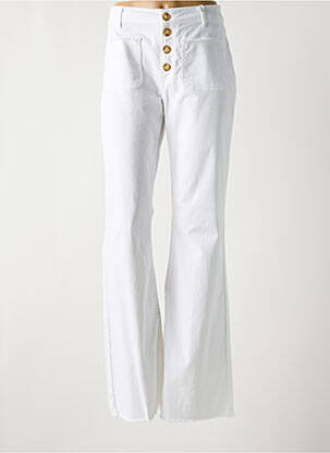 Blugi cu croială evazată alb KANOPE femeie