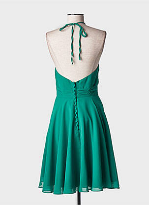 Rochie midi țesătură crep bretele subțiri verde MARIAGE femeie