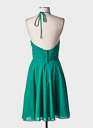 Rochie midi țesătură crep bretele subțiri verde MARIAGE femeie