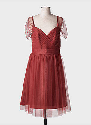 Rochie midi mâneci scurte mâneci scurte portocalie MARIAGE femeie