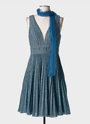 Rochie midi albastru FASHION NEW YORK femeie