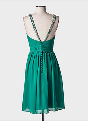 Rochie midi țesătură crep bretele subțiri verde MARIAGE femeie