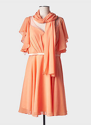 Rochie midi portocaliu FASHION NEW YORK femeie