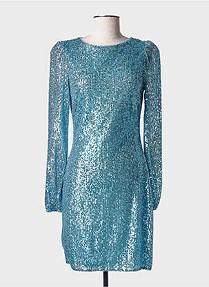 Rochie scurtă mâneci lungi mâneci lungi albastru FASHION NEW YORK femeie
