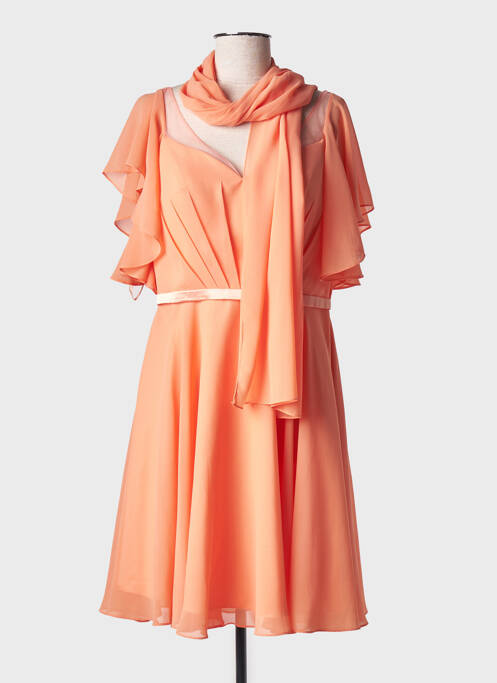 Rochie midi portocaliu FASHION NEW YORK femeie