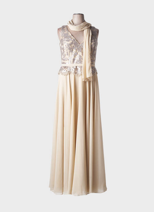 Rochie lungă bej FASHION NEW YORK femeie