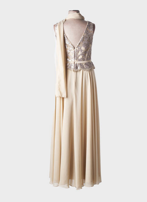 Rochie lungă bej FASHION NEW YORK femeie