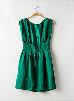 Rochie scurtă croială fluidă fără mâneci verde SESSUN femeie