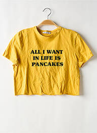 Tricou imprimeu fantezie mâneci scurte galben ZARA femeie