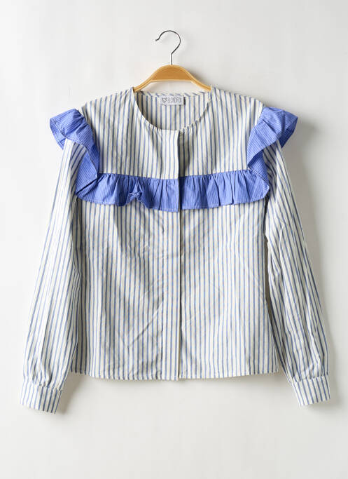 Cămașă croială dreaptă mâneci lungi albastru BLONDIFOX femme