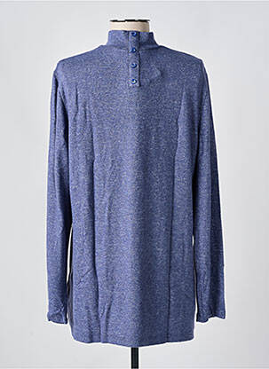 Pulover țesătură melanj mâneci lungi albastru SHEEGO femeie