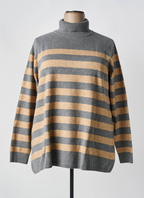 Pulover cu guler înalt gri SHEEGO femeie