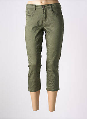 Pantalon trei sferturi buzunare verde CREAM femeie