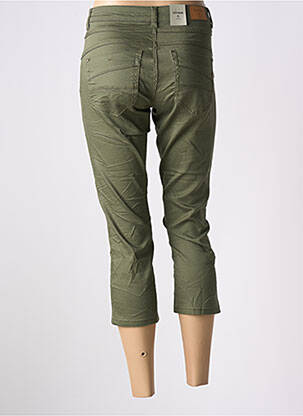 Pantalon trei sferturi buzunare verde CREAM femeie