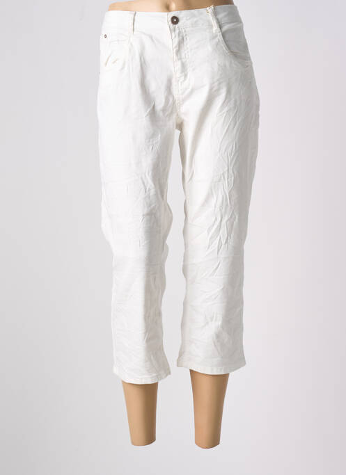 Pantalon trei sferturi alb CREAM femeie