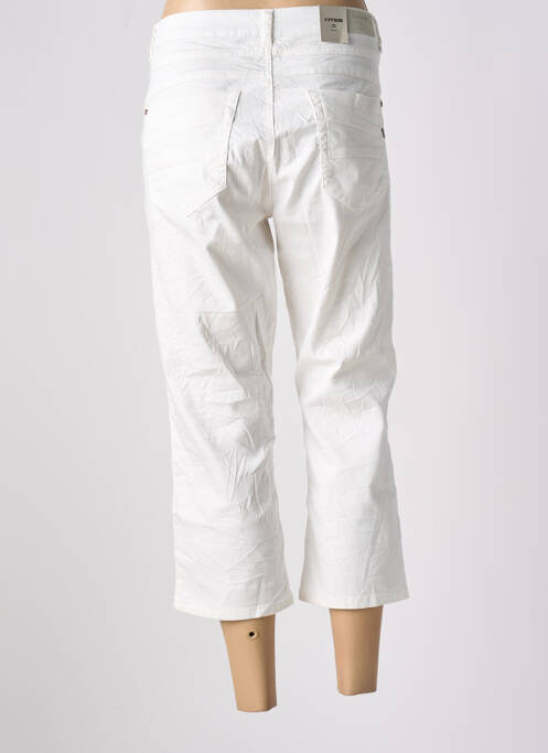 Pantalon trei sferturi alb CREAM femeie