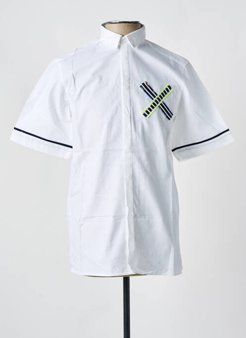 Cămașă cu mâneci scurte alb LAURENCE AIRLINE bărbat