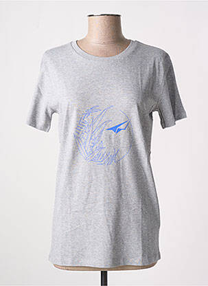 Tricou serigrafie mâneci scurte gri LAURENCE AIRLINE femeie