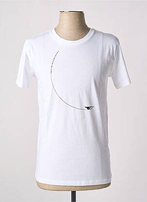 Tricou alb LAURENCE AIRLINE bărbat