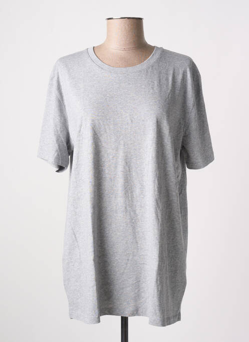 Tricou croială dreaptă mâneci scurte gri LAURENCE AIRLINE femme