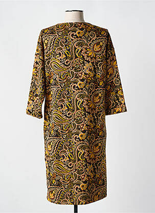 Rochie midi mâneci 3/4 mâneci 3/4 galben FRED SABATIER femeie