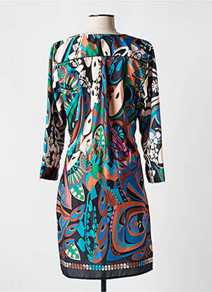Rochie scurtă croială fluidă mâneci lungi albastru HALOGENE femeie