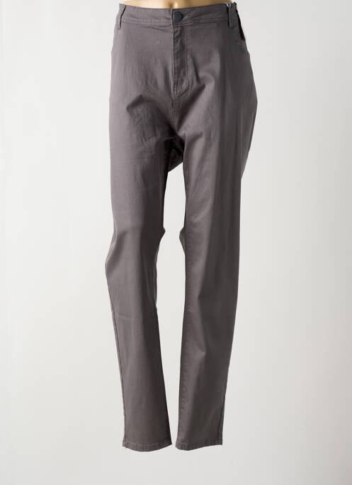 Blugi cu croială slim gri QUATRE VINGT JOURS femeie