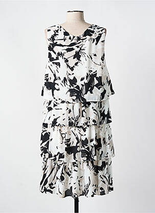 Rochie midi imprimeu floral fără mâneci negru CONCEPT K femeie