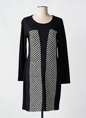 Rochie midi mâneci lungi mâneci lungi negru MALOKA femeie
