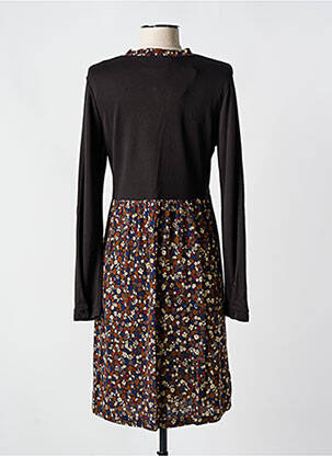 Rochie midi imprimeu floral mâneci lungi negru MAMATAYOE femeie