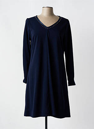 Rochie midi mâneci lungi mâneci lungi albastru MALOKA femeie
