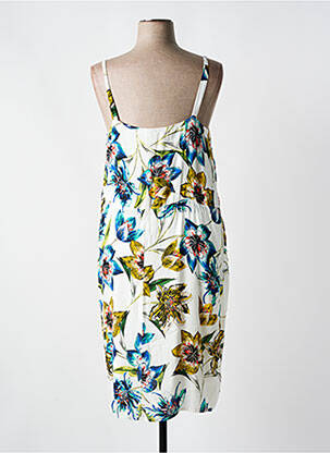Rochie midi imprimeu floral bretele subțiri alb SIGNE NATURE femeie