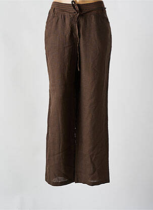 Pantalon larg maro TILBER femeie