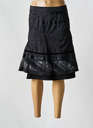 Fustă midi talie cu cleme negru SALT & PEPPER femme