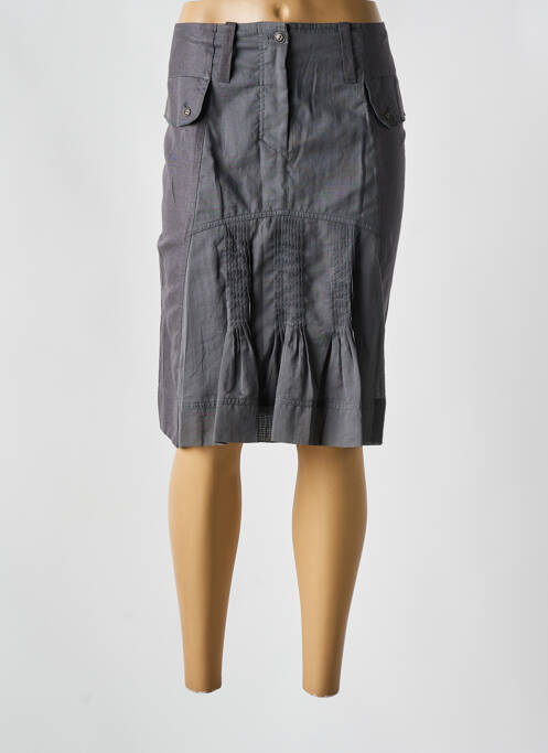 Fustă midi gri EVA KAYAN femeie