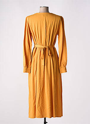 Rochie midi mâneci lungi mâneci lungi galben MADEMOISELLE YEYE femeie