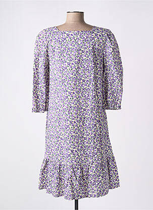 Rochie midi imprimeu floral mâneci 3/4 violet NUMPH femeie